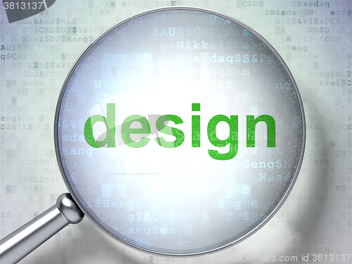 Image of Advertising concept: Design with optical glass