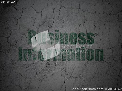 Image of Business concept: Business Information on grunge wall background