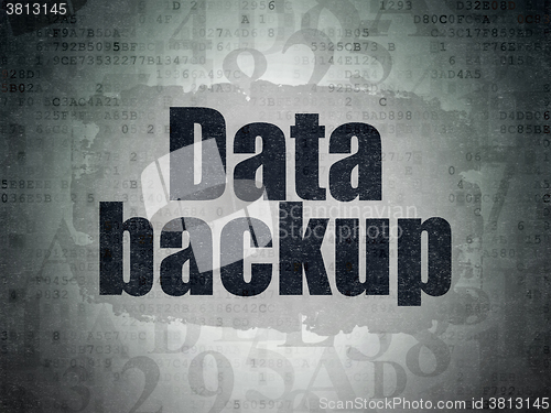Image of Data concept: Data Backup on Digital Paper background