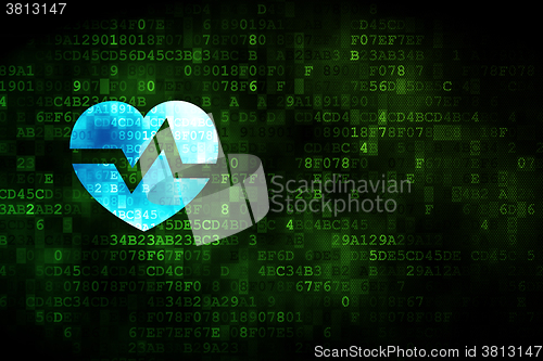 Image of Medicine concept: Heart on digital background
