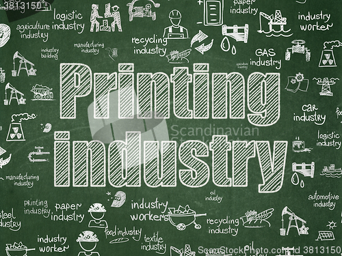 Image of Manufacuring concept: Printing Industry on School Board background