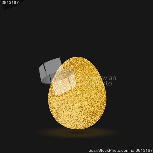 Image of Gold easter egg sparkles on black background