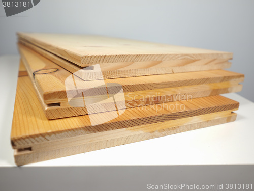 Image of Wood planks on table