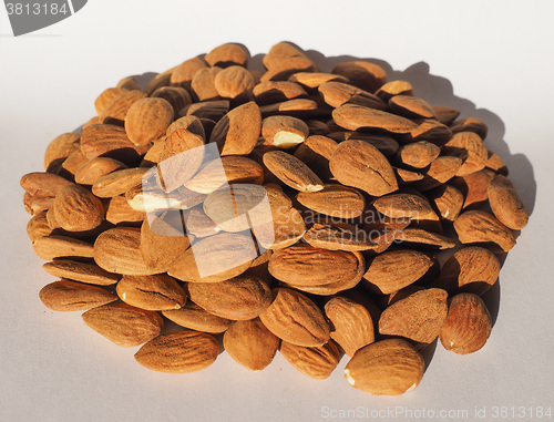 Image of Almonds dried fruit heap