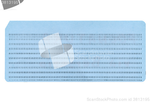 Image of Blank Punched Card