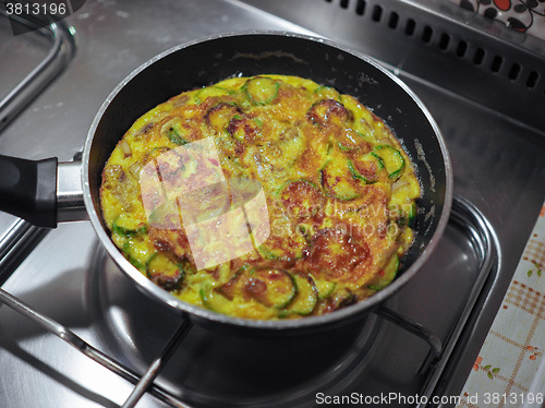 Image of Zucchini and mushroom omelet