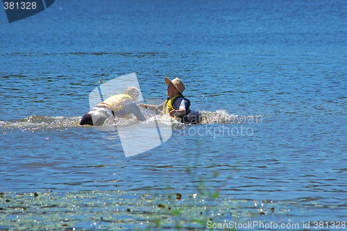 Image of playing in the water
