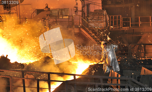 Image of production of iron and steel