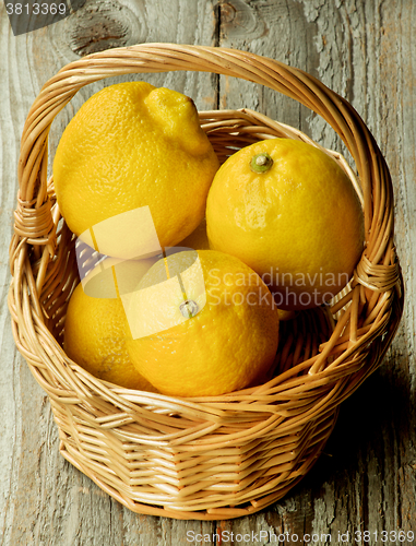 Image of Lemons in Basket