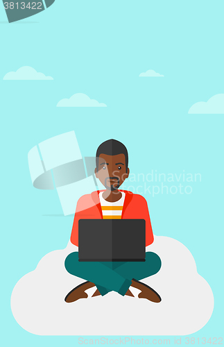 Image of Man working on laptop.