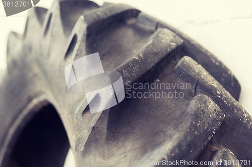 Image of close up of truck wheel tire