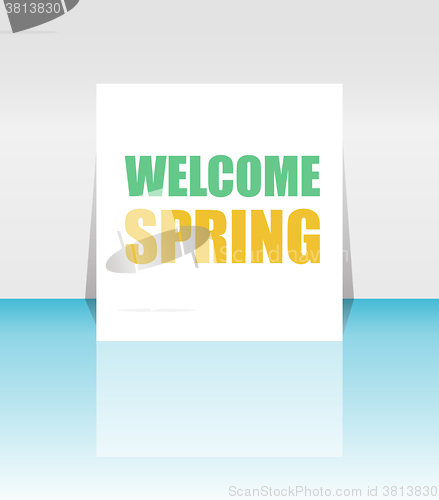 Image of Welcome Spring Holiday Card. Welcome Spring Vector. Welcome Spring background. Spring Holiday Graphic. Welcome Spring Art. Spring Holiday Drawing