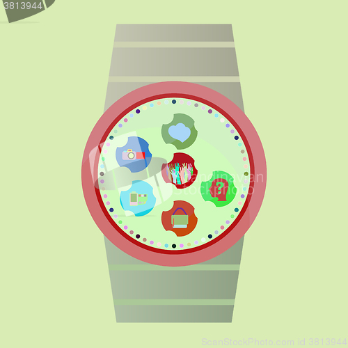 Image of Vector Smart Watch Icons