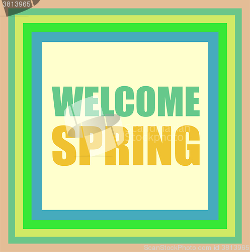 Image of Welcome Spring Holiday Card. Welcome Spring Vector. Welcome Spring background. Spring Holiday Graphic. Welcome Spring Art. Spring Holiday Drawing