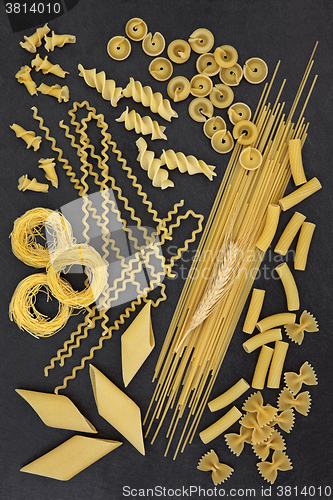 Image of Dried Spaghetti Pasta Abstract 