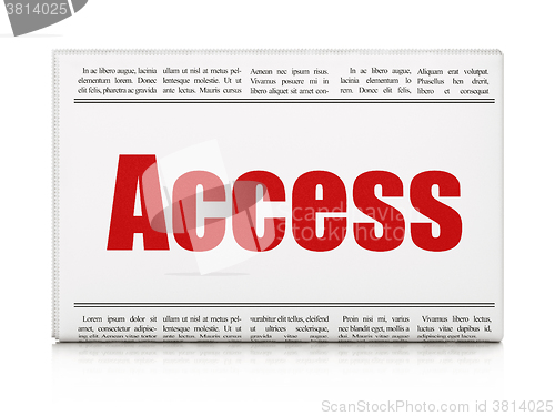 Image of Privacy concept: newspaper headline Access