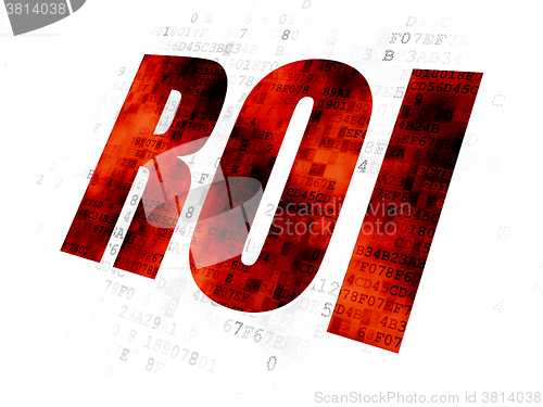 Image of Business concept: ROI on Digital background