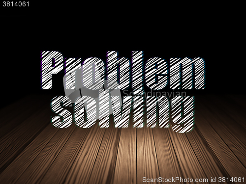Image of Finance concept: Problem Solving in grunge dark room
