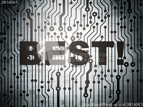 Image of Business concept: circuit board with Best!