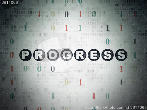 Image of Finance concept: Progress on Digital Paper background