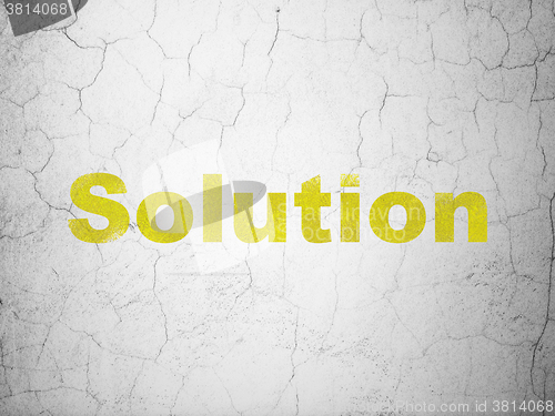 Image of Business concept: Solution on wall background