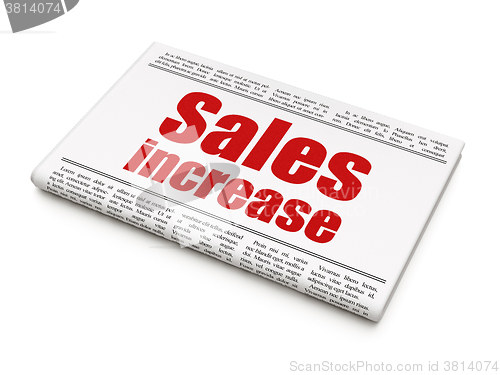 Image of Marketing concept: newspaper headline Sales Increase
