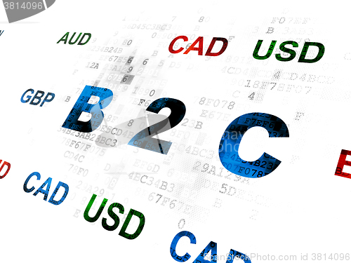 Image of Finance concept: B2c on Digital background