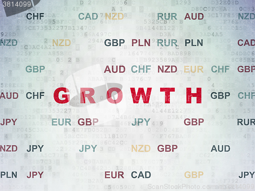Image of Business concept: Growth on Digital Paper background