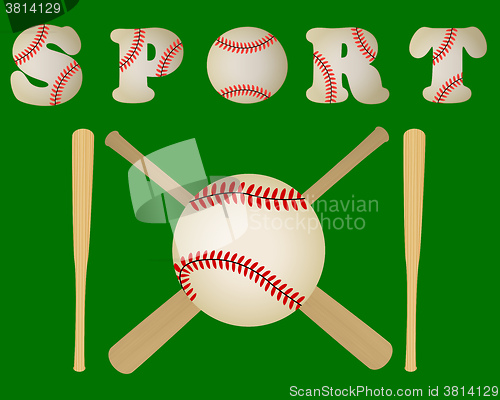 Image of baseball bats and a ball