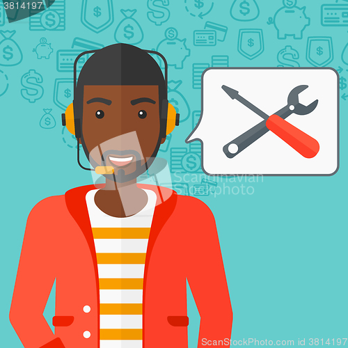 Image of Operator of technical support.