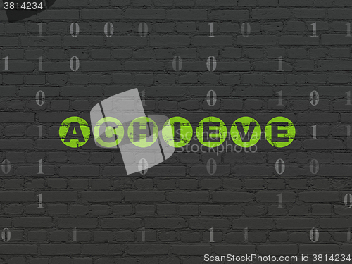 Image of Business concept: Achieve on wall background