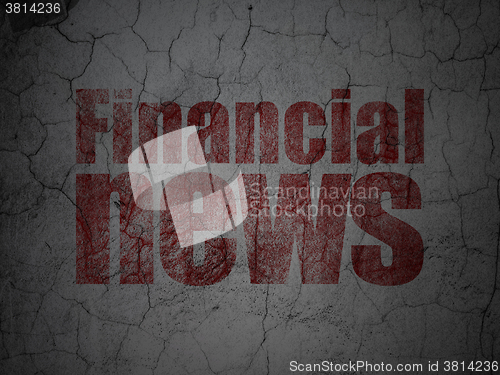 Image of News concept: Financial News on grunge wall background