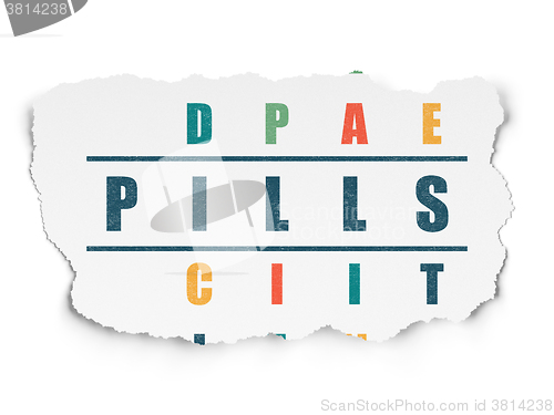 Image of Healthcare concept: Pills in Crossword Puzzle