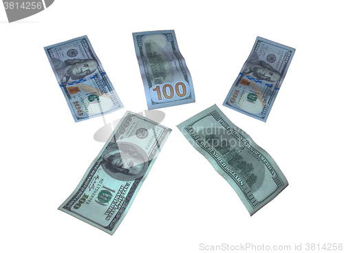 Image of different five hundred US dollars