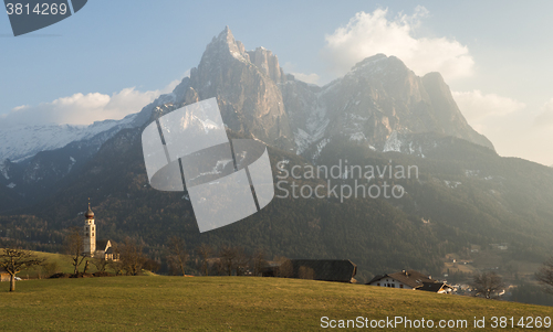 Image of A view of mountains in the Alps