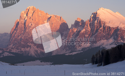 Image of A view of mountains in the Alps