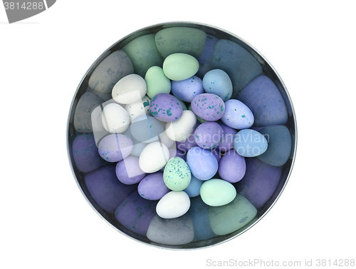 Image of Colorful chocolate easter eggs isolated