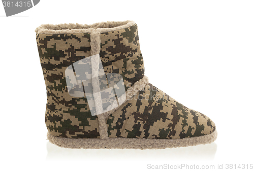 Image of Warm slipper with camouflage print