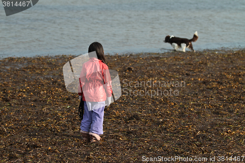 Image of Child and dog