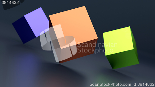 Image of abstract cubes background