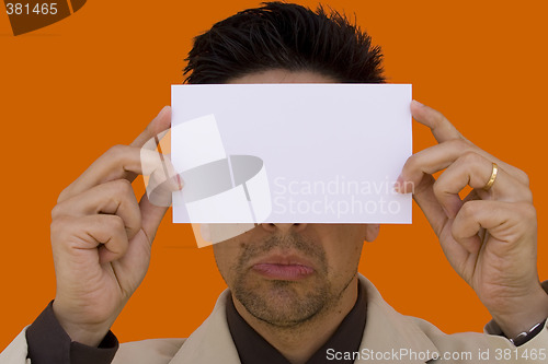 Image of showing a blank card