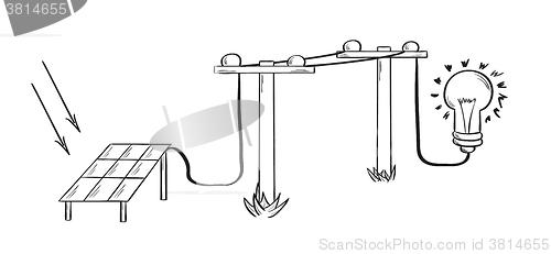 Image of solar energy and bulb