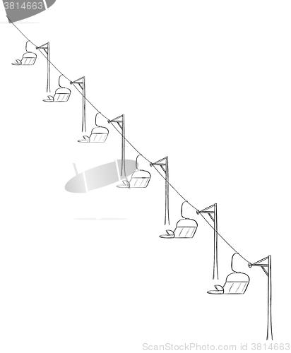 Image of sketch of the cableway