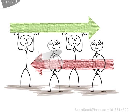Image of men and arrows