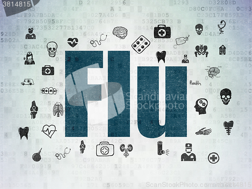 Image of Health concept: Flu on Digital Paper background