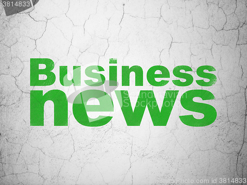 Image of News concept: Business News on wall background