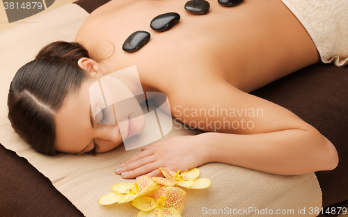 Image of beautiful woman in spa salon