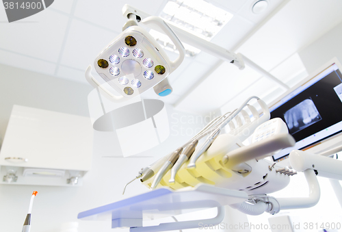 Image of close up of equipment at dental clinic office