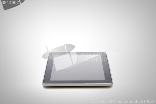 Image of black tablet pc computer with blank screen