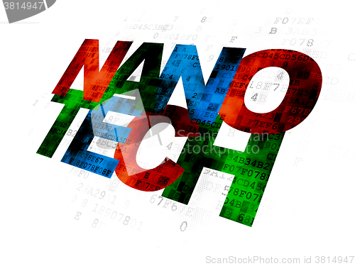 Image of Science concept: Nanotech on Digital background